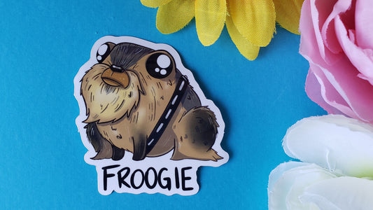 Froogie Sticker (wookie + frog)