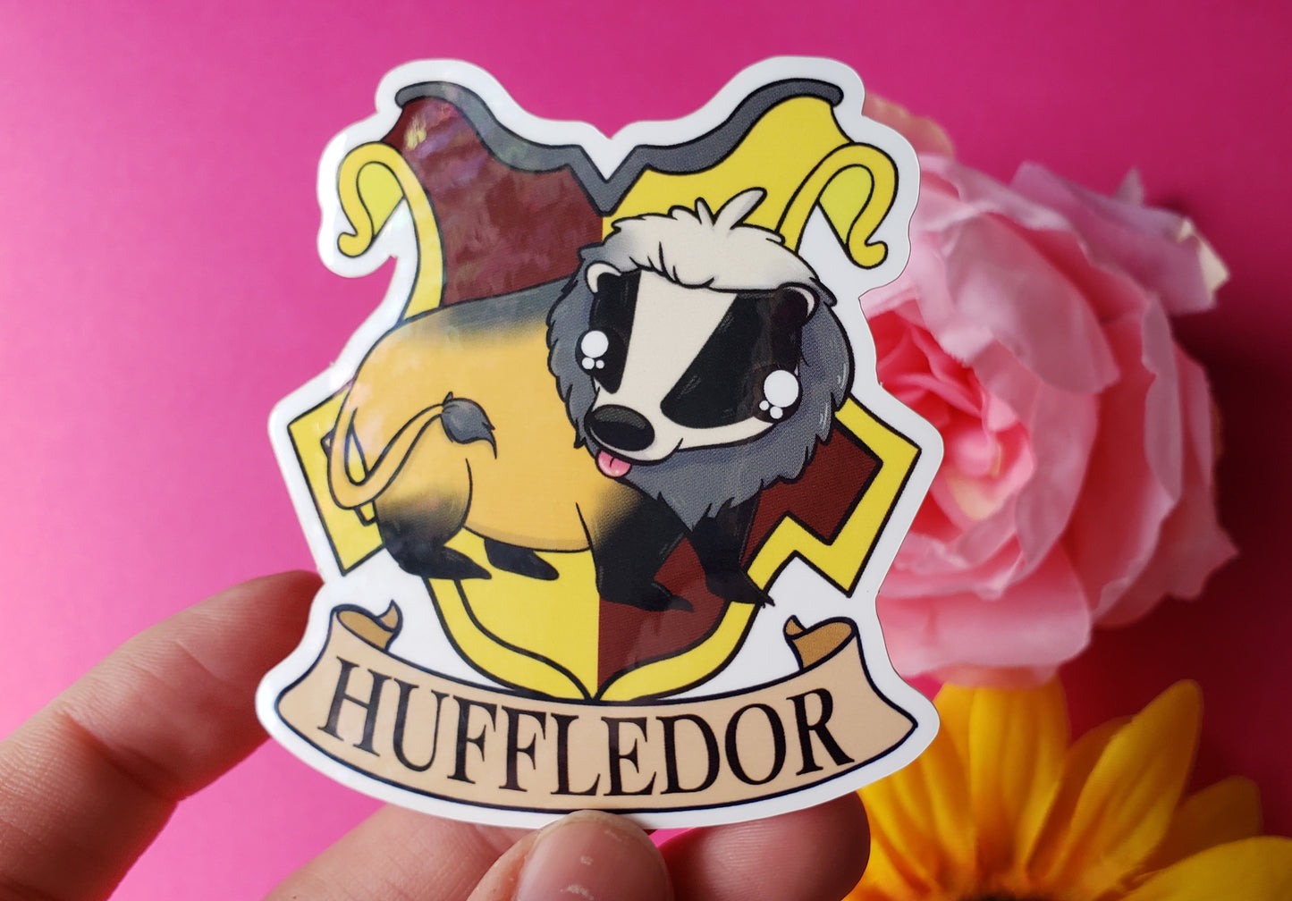 Huffledor Sticker (hufflepuff + gryffindor)