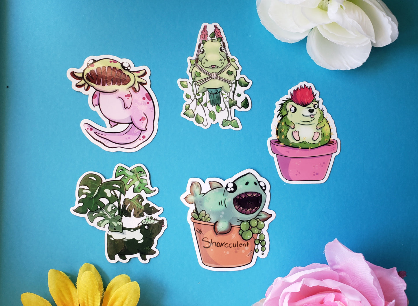 Hippopothosmas Sticker (hippo + pothos)