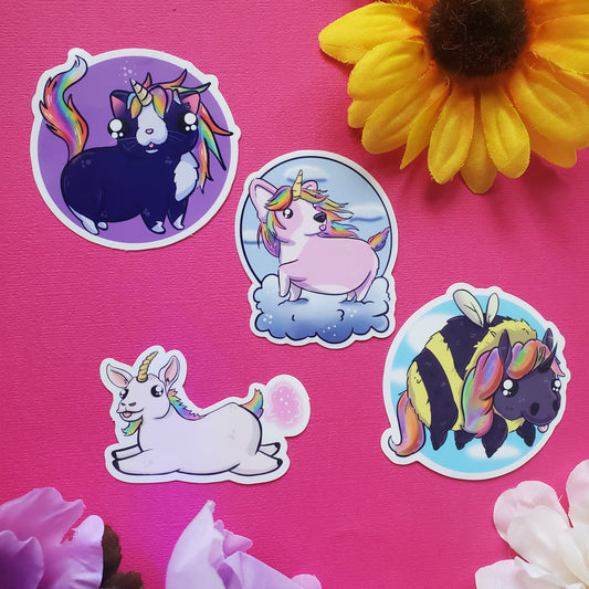 Unicorn Sticker Pack (4 stickers)