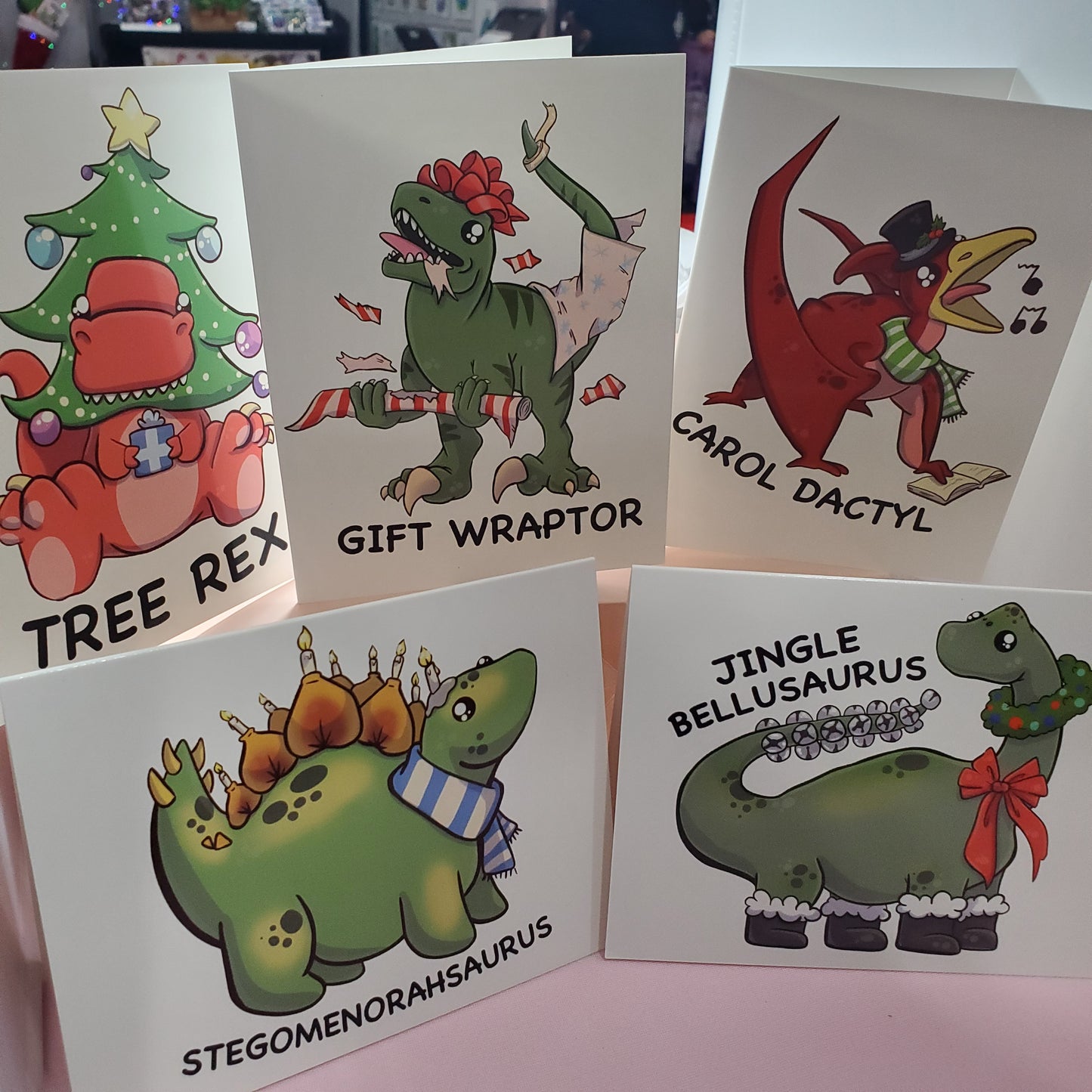 Holidino Holiday Card & Sticker Bundle