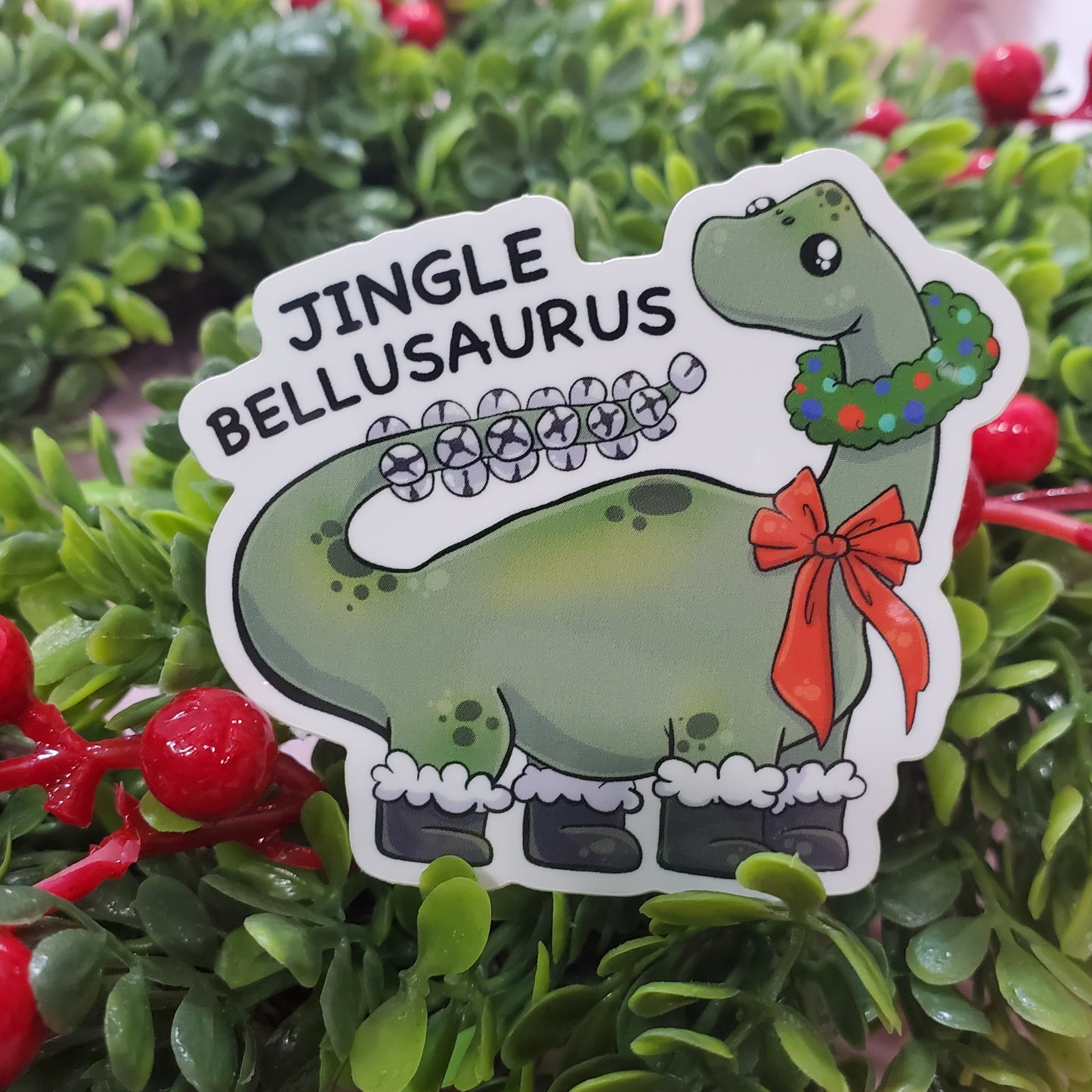 Holidino Holiday Card & Sticker Bundle