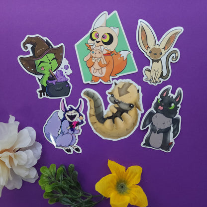 Floofless Sticker (rabbit + toothless 'how to train your dragon')