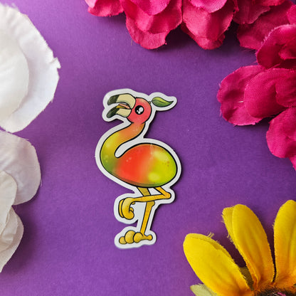 Flamango Sticker (flamingo + mango)