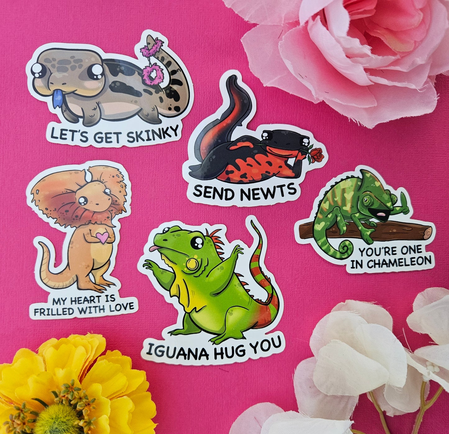 Love Lizard Sticker Pack (5 stickers)