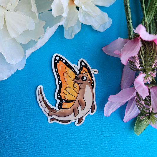 Gemini: Botterfly Sticker (otter + butterfly) Zodiac Mashable
