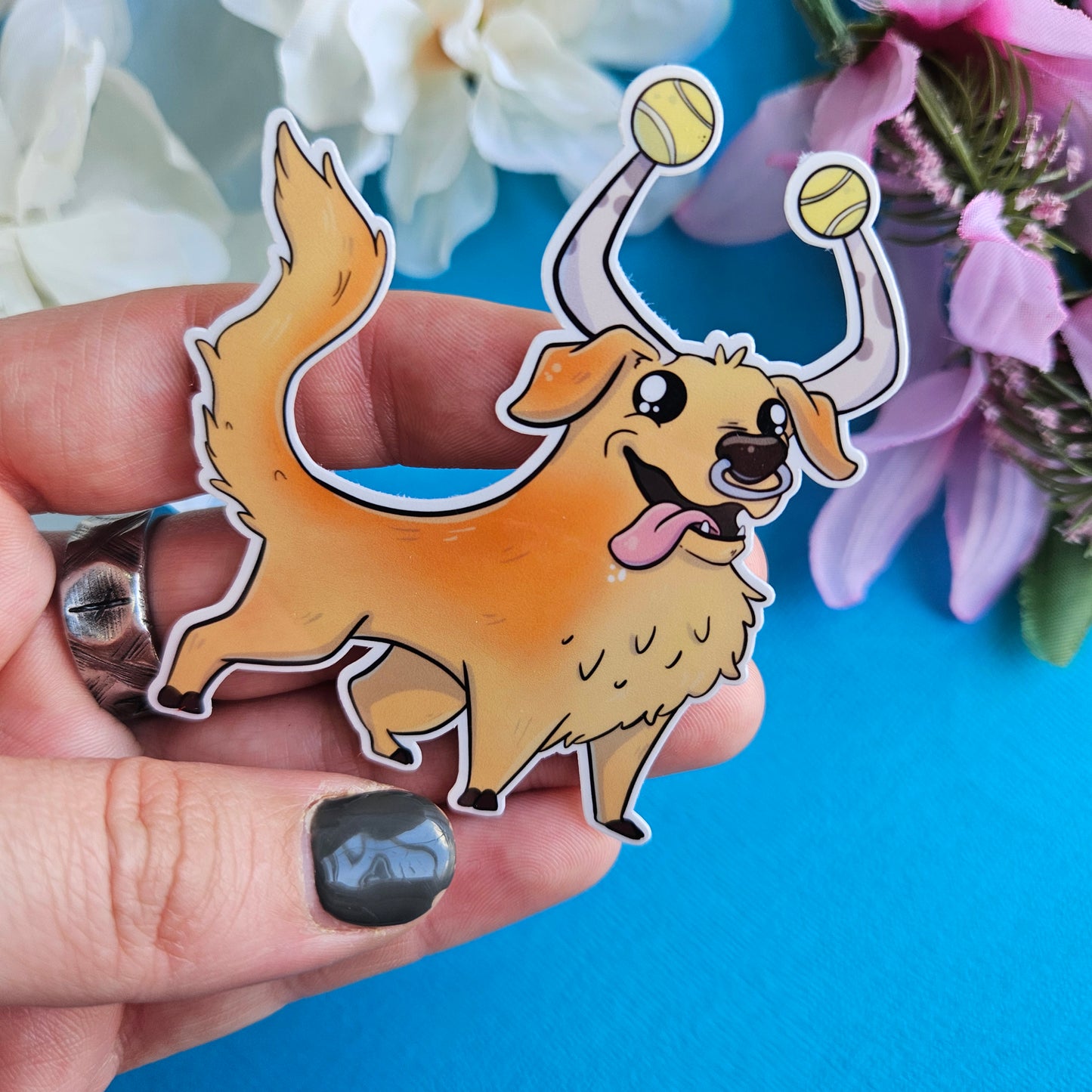 Taurus: Bullden Retriever Sticker (bull + golden retriever) Zodiac Mashable