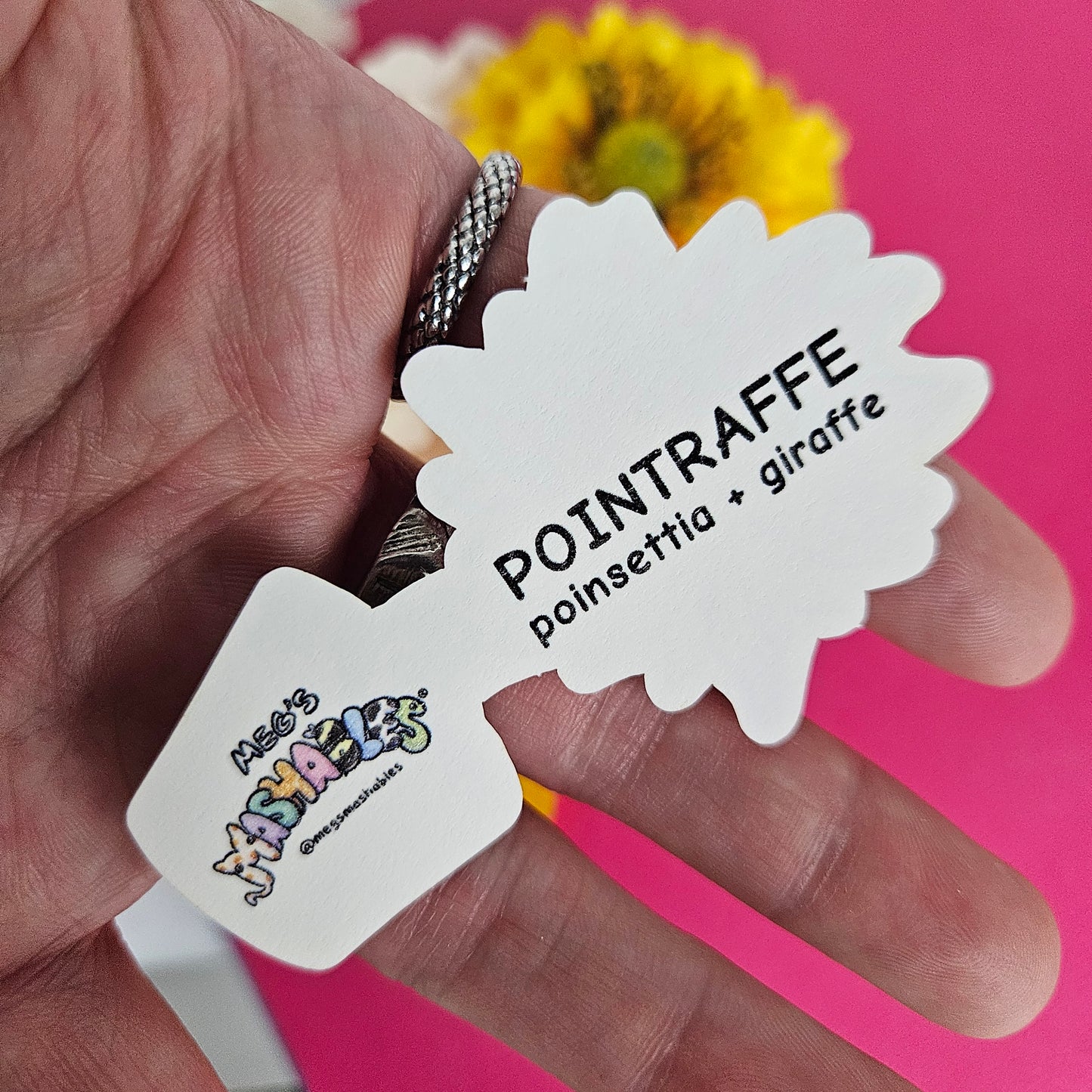 Pointraffe Sticker (poinsettia + giraffe)