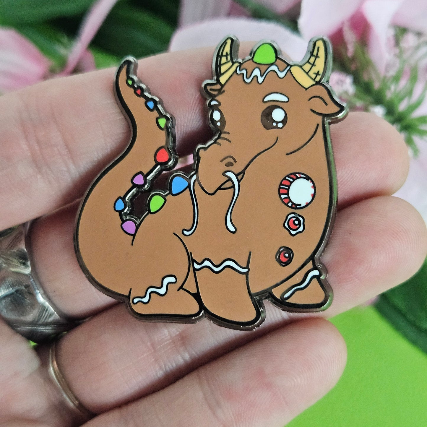 Gingerbread Dragon Pin