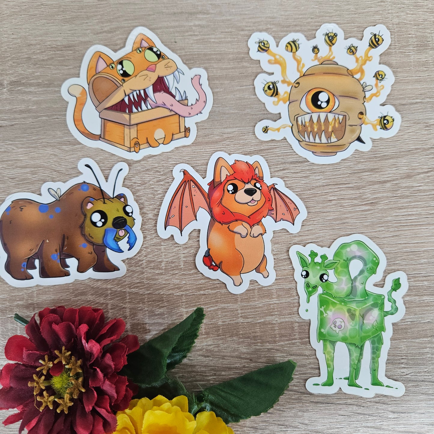 Beeholder Sticker (bees + beholder)