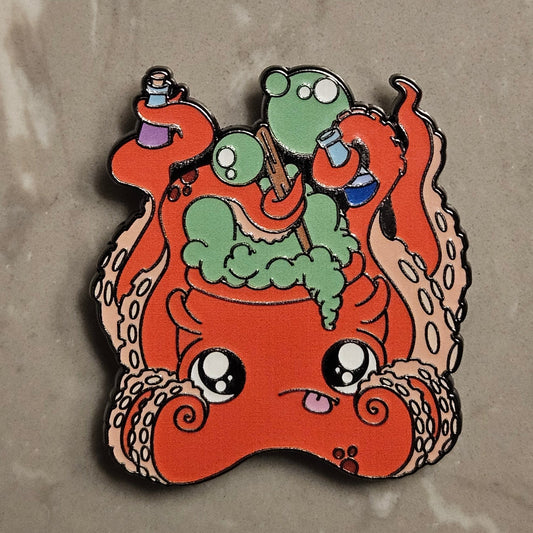 Octocauldron Pin (octopus + cauldron)