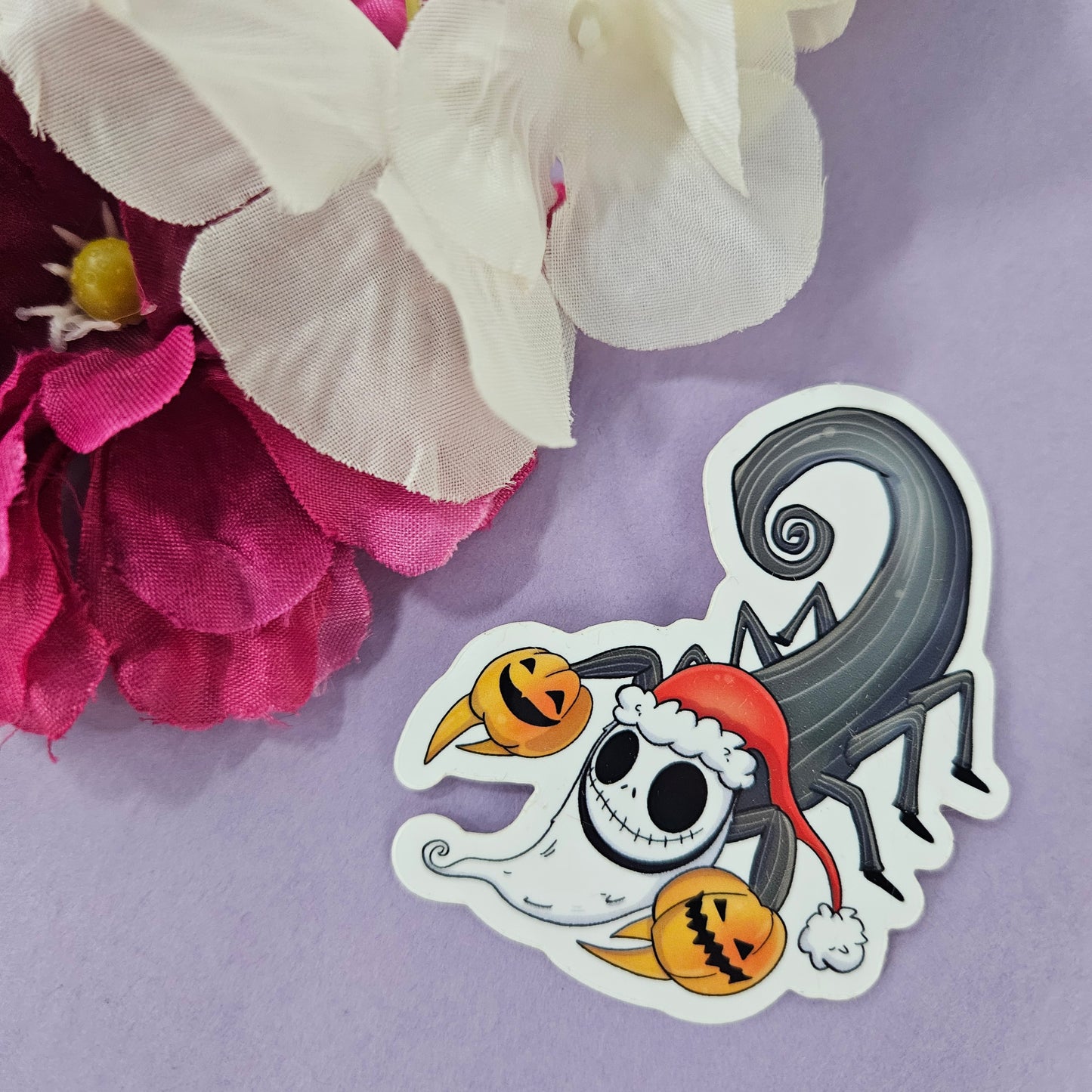 Jack Skellpion Sticker (scorpion + jack skellington)
