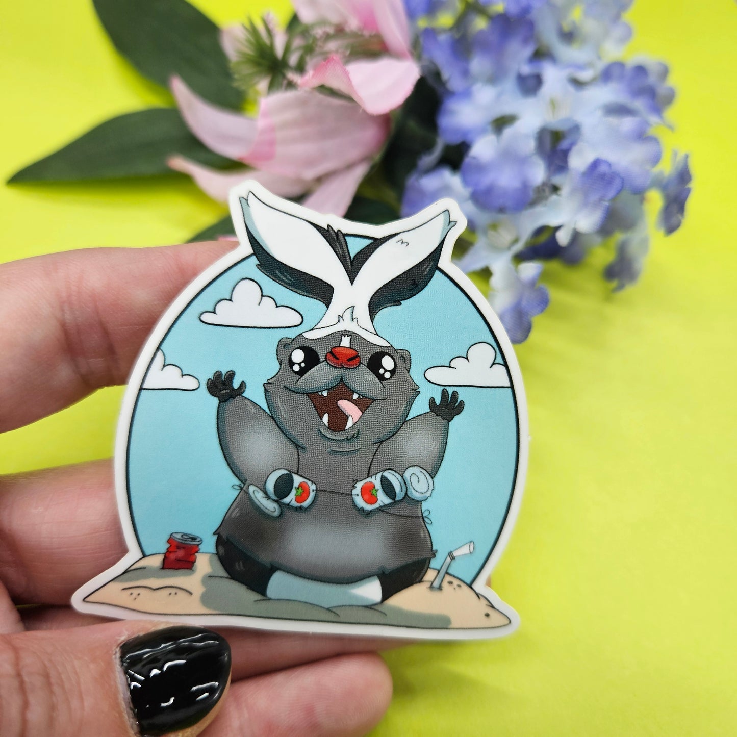 Stinkmaid Sticker (skunk +mermaid)