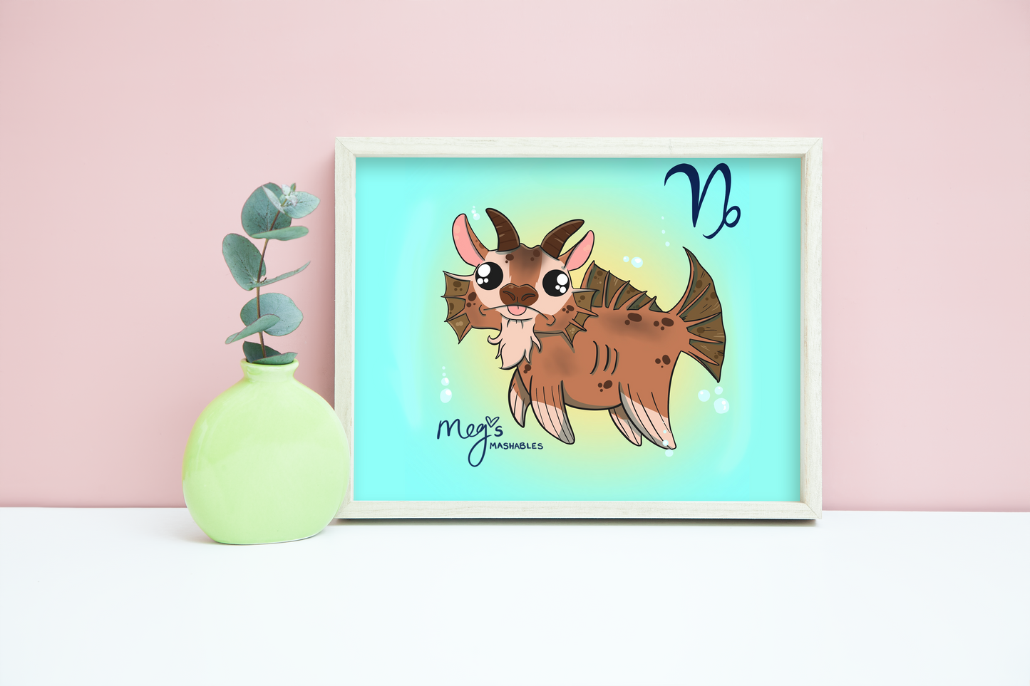 Capricorn: Foat (goat + fish) 5x7 Print