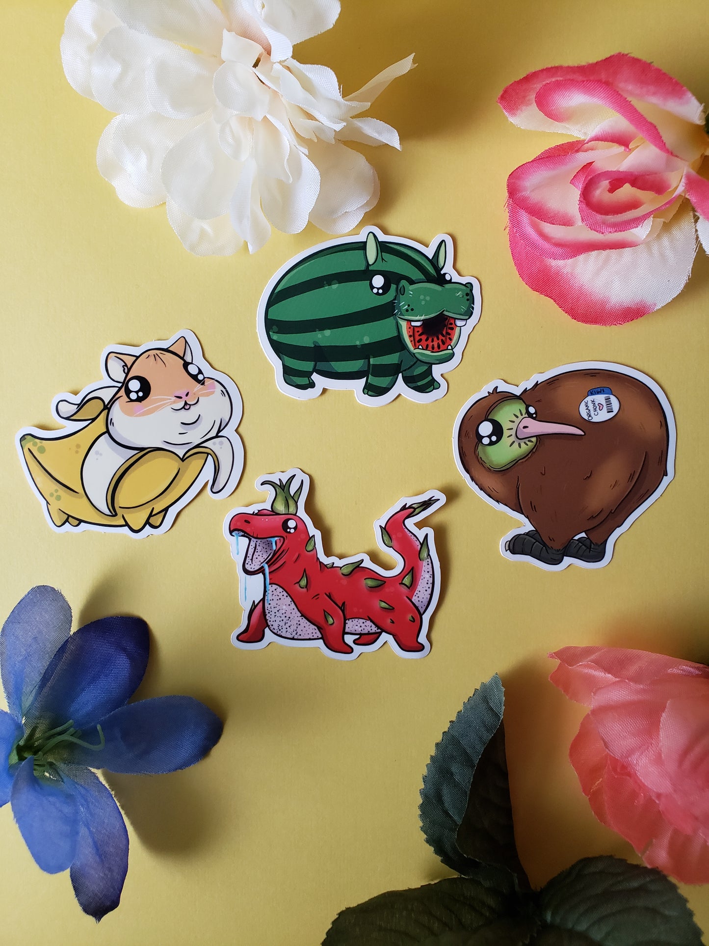 Watermelon Hippo Sticker