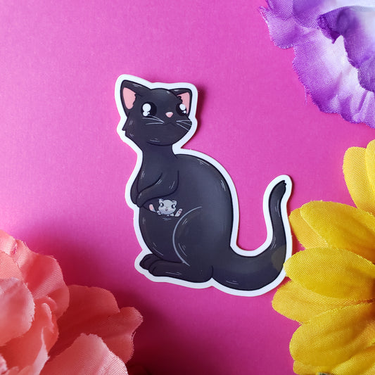 Cataroo Sticker (cat + kangaroo)