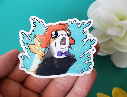 Little Merporg Sticker (porg + mermaid)