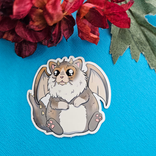 Meowgaur Sticker (norweigan forest cat + monks meadery's draygaur)
