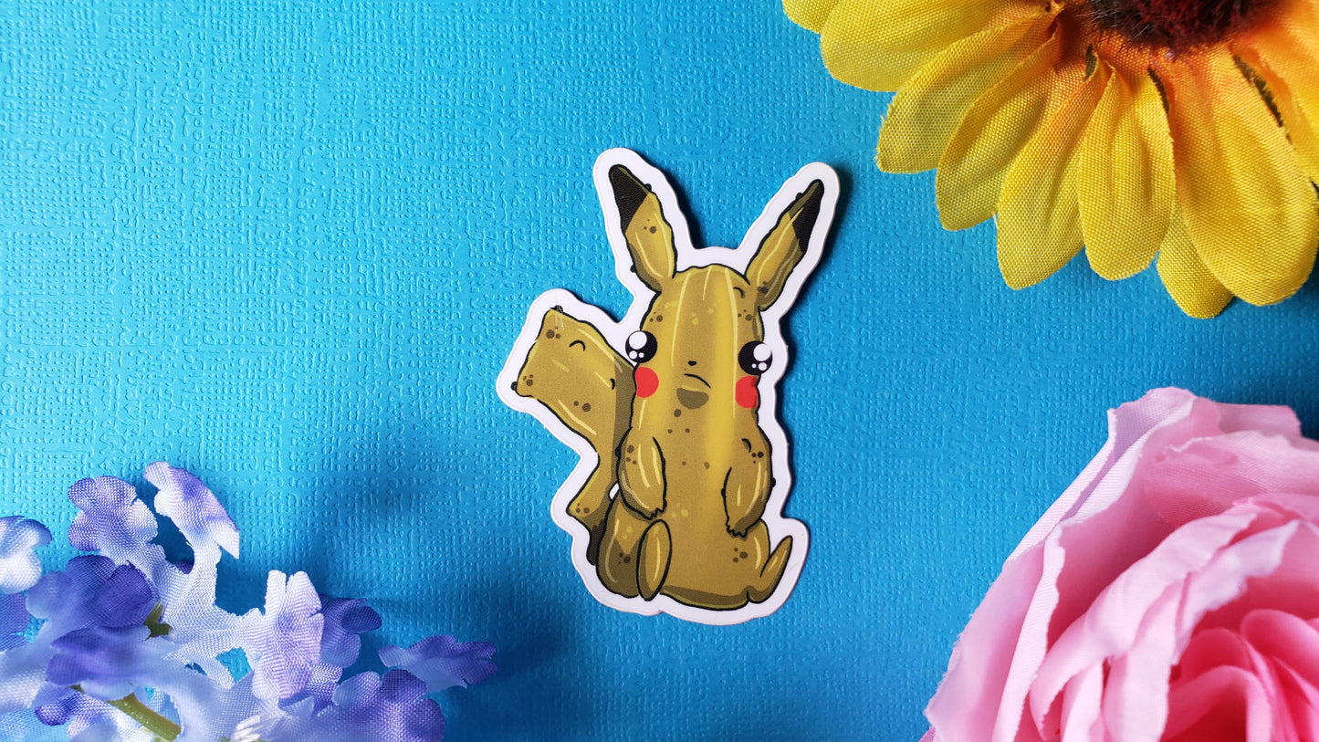 Picklechu Sticker (pikachu + pickle)