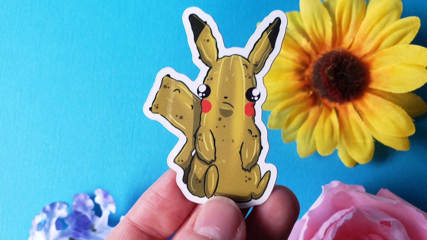 Picklechu Sticker (pikachu + pickle)