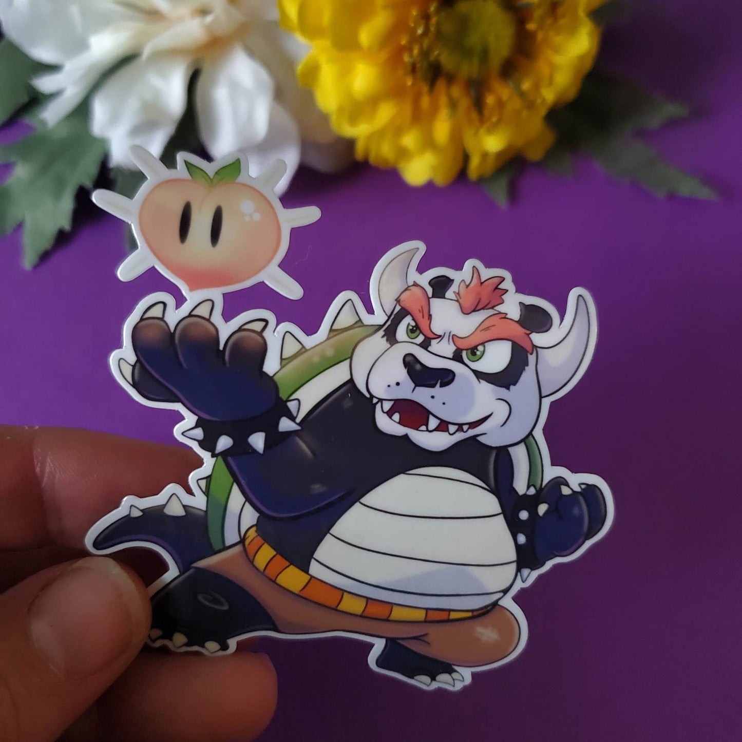 Powser Sticker (bowser 'super mario'  + po 'kung fu panda')
