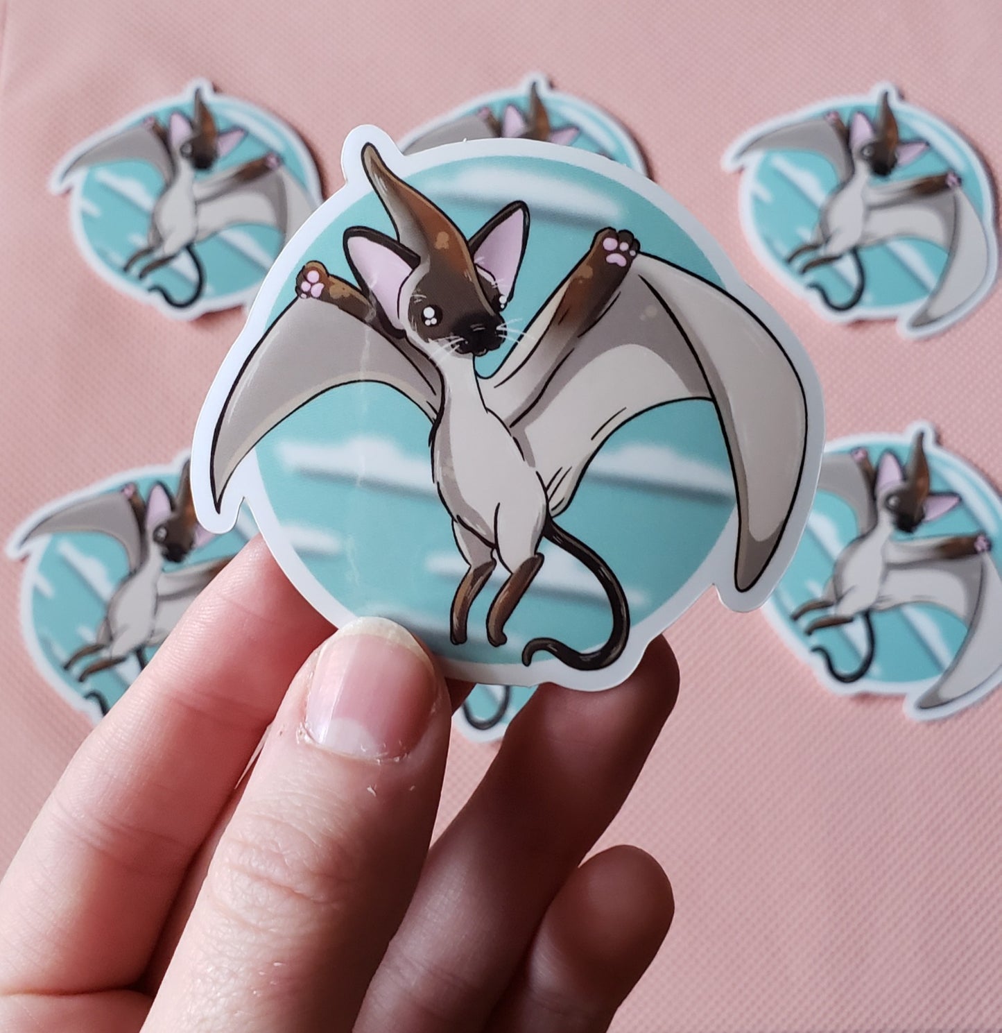 Siamese Pterocatyl Sticker (siamese cat + petrocatyl)