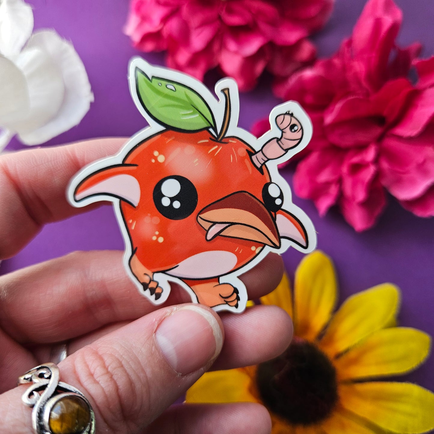 Puapple Sticker (penguin + apple)