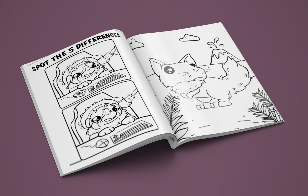 Purrassic Pawrk Coloring & Activity Book