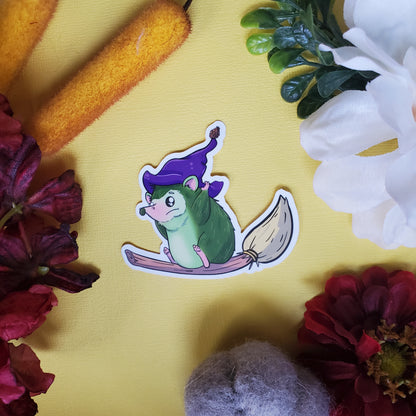 WedgeWog Sticker (hedgehog + hedge witch)
