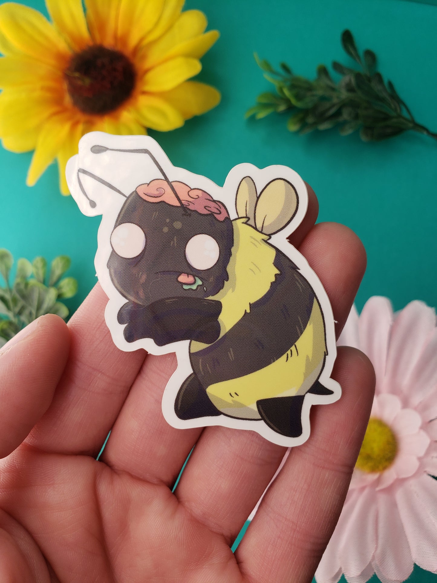 Zombee Sticker (zombie+bee)