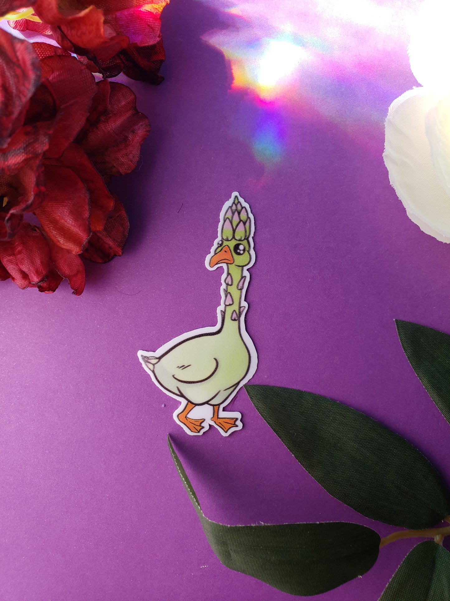 Asparagoose Sticker (asparagus + goose)