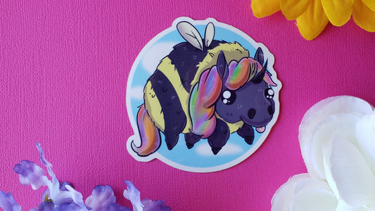Bumblecorn Sticker (bumble bee + unicorn)