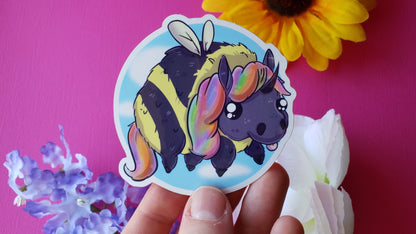 Bumblecorn Sticker (bumble bee + unicorn)