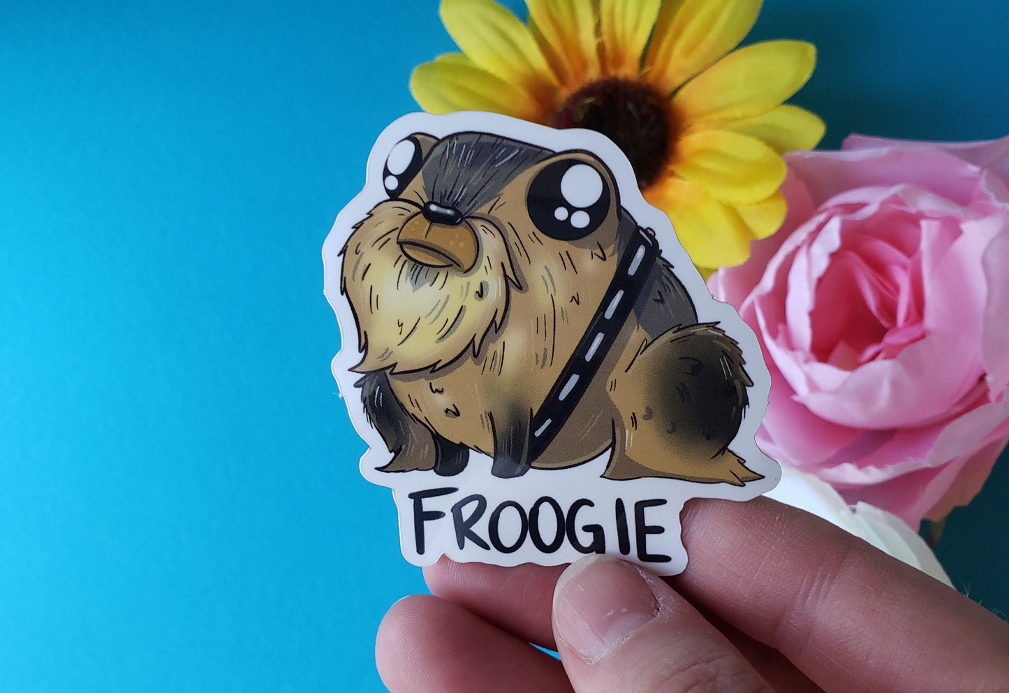 Froogie Sticker (wookie + frog)