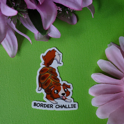 Border Challie Sticker (border collie + challah bread)