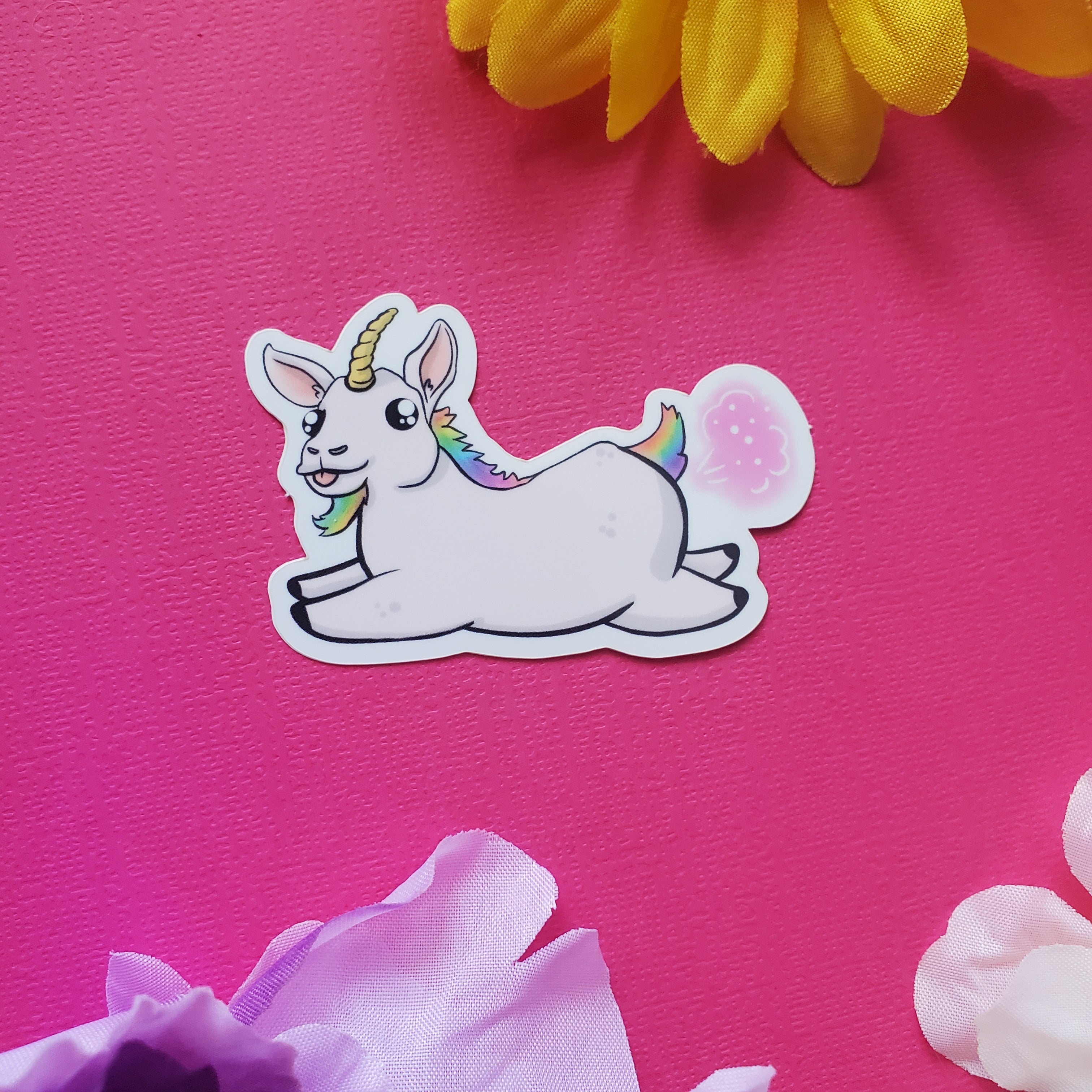 Goaticorn Sticker (goat + unicorn) – Meg's Mashables