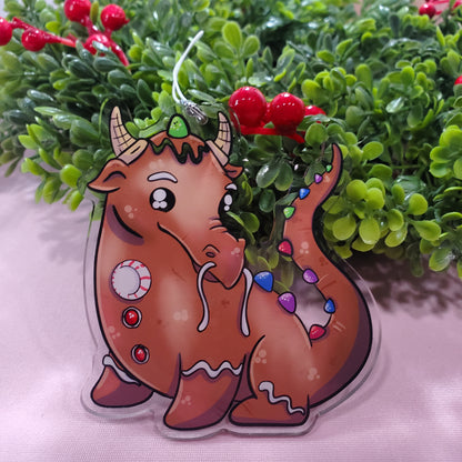 Ginger Dragon (ginger bread + dragon) Ornament Keychain