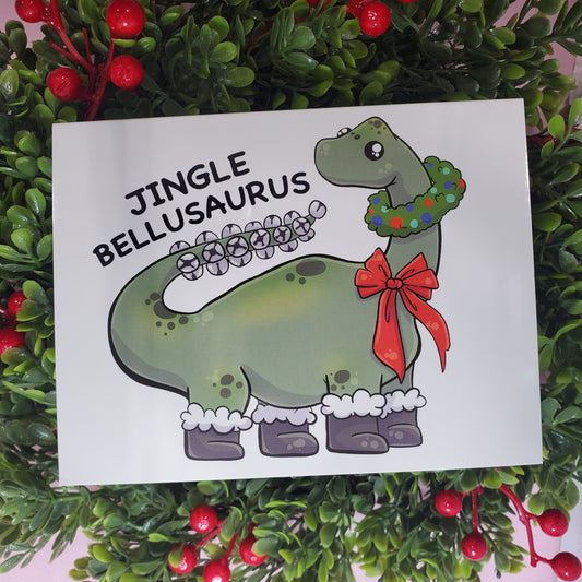 Jingle Bellusaurus Holiday Card