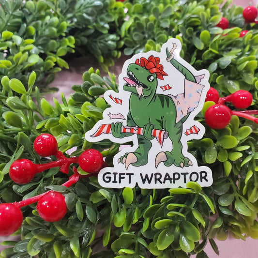 Gift Wraptor Sticker