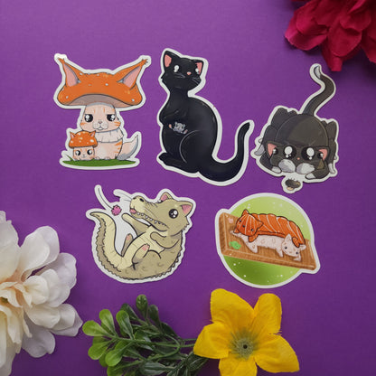 Meowshroom Sticker (cat + mushroom)