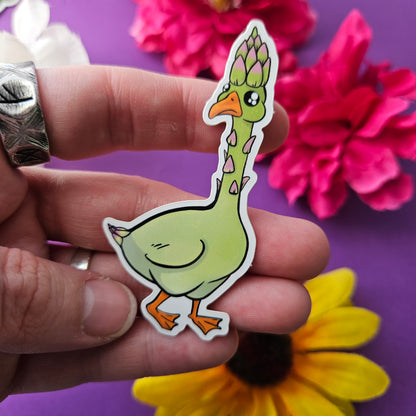 Asparagoose Sticker (asparagus + goose)