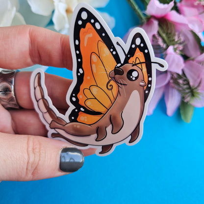 Gemini: Botterfly Sticker (otter + butterfly) Zodiac Mashable