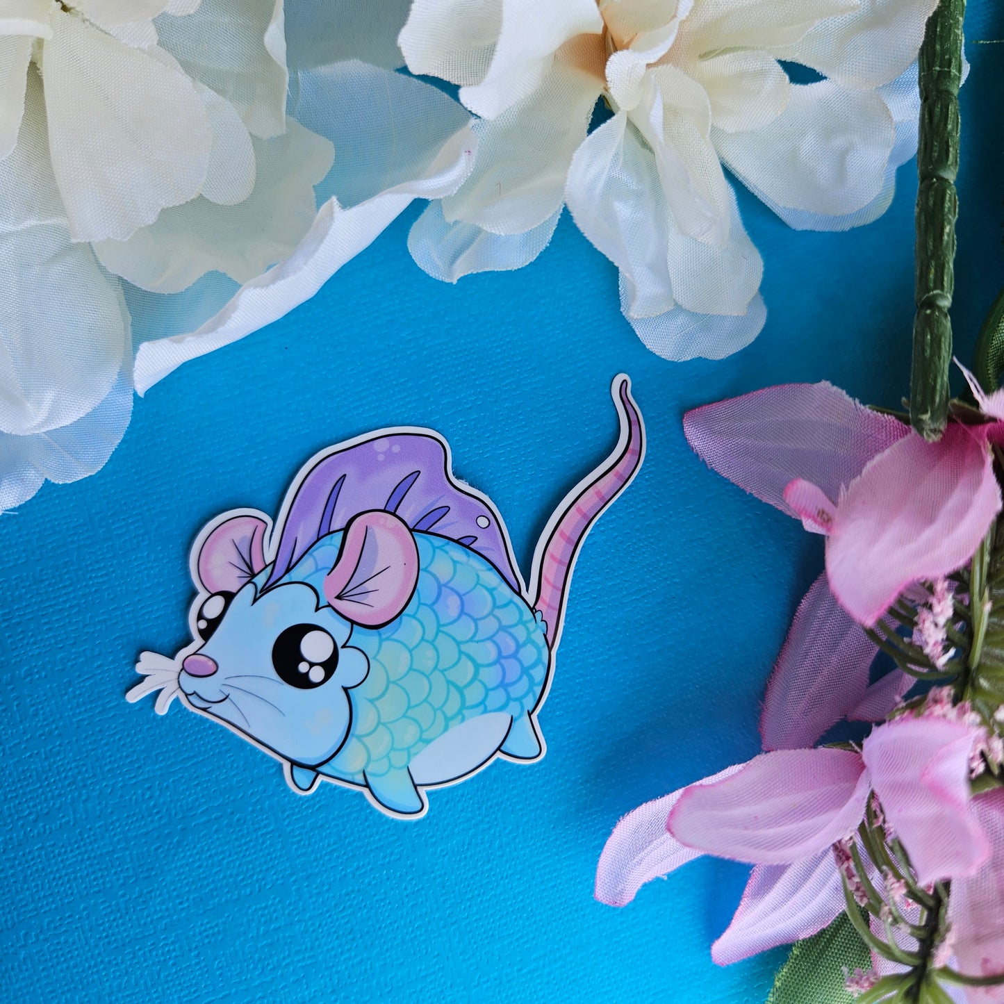 Pisces: Rish Sticker (rainbow fish + rat) Zodiac Mashable