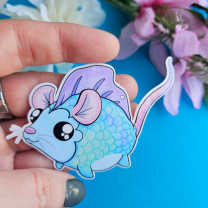 Pisces: Rish Sticker (rainbow fish + rat) Zodiac Mashable