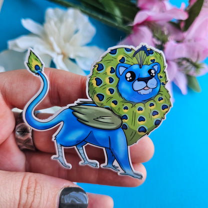 Leo: Pealion Sticker (lion + peacock) Zodiac Mashable