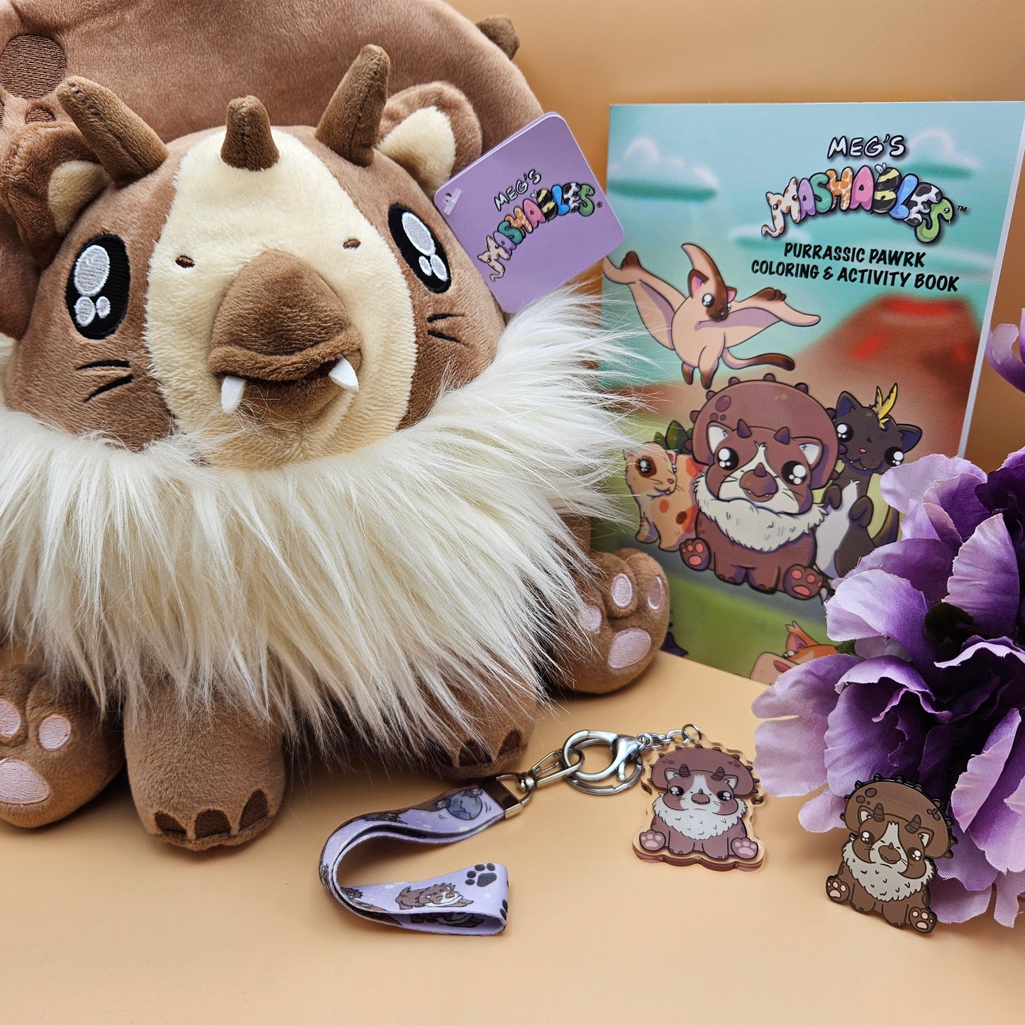 Tricatatops Bundle: Plushie, Pin, Keychain & Coloring Book