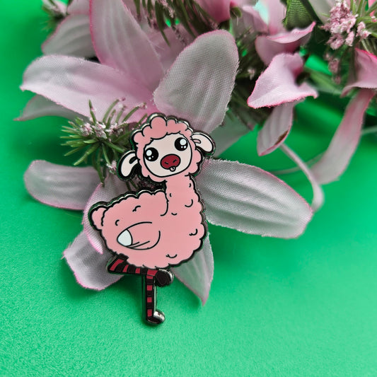 Fleep Pin (flamingo + sheep)