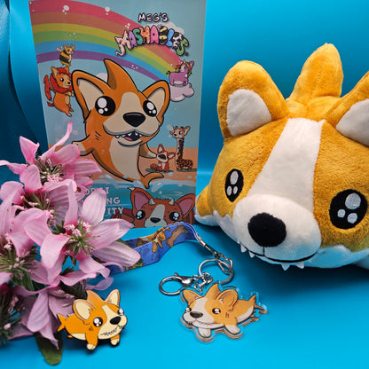 Cork Bundle: Plushie, Pin, Keychain & Coloring Book