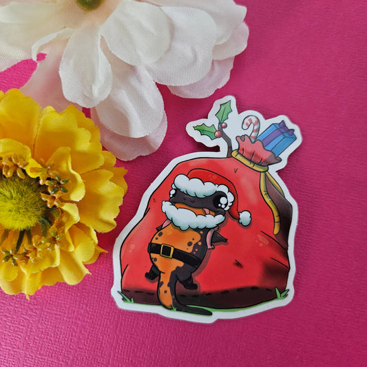 Santa Newt Sticker