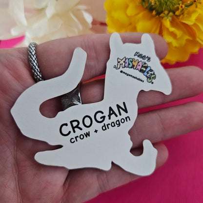 Crogan Sticker (crow + dragon)